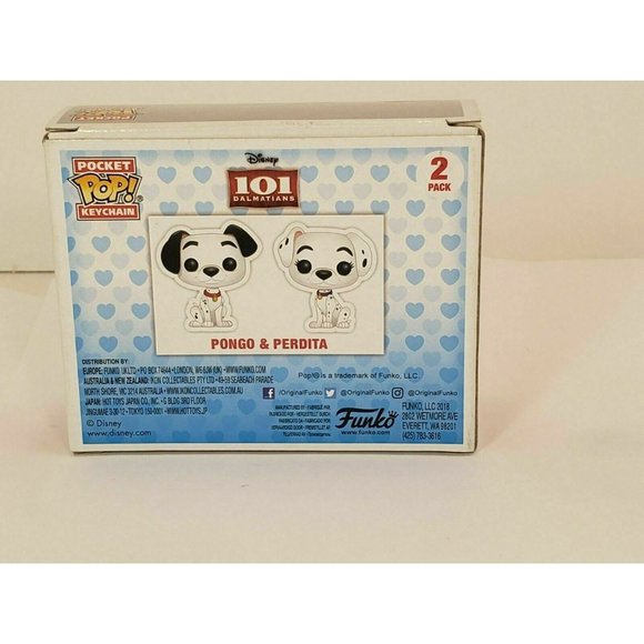 Funko KEYCHAIN PONGO & PERDITA 101 DALMATIANS 2 Pack Disney Pocket Pop NEW - Picture 6 of 9